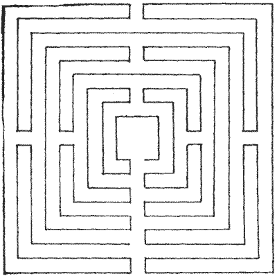 FIG. 9.Maze on St. Catherine's Hill, Winchester.