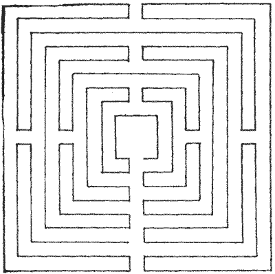 FIG. 9.—Maze on St. Catherine's Hill, Winchester.