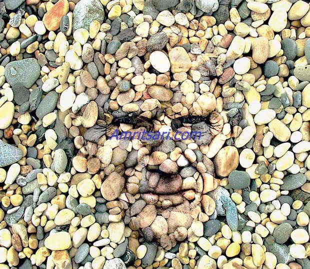 stone hidden man illusion